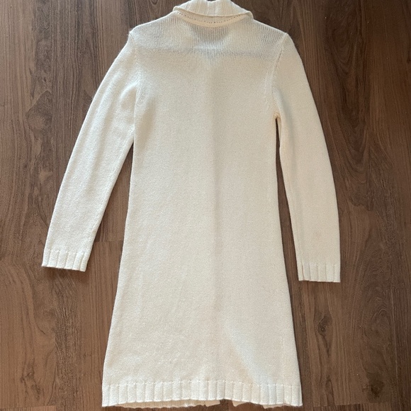 Cashmere Button-Down Long Sweater Tunic With Sequins - Size XXS - Like New - Picture 8 of 9